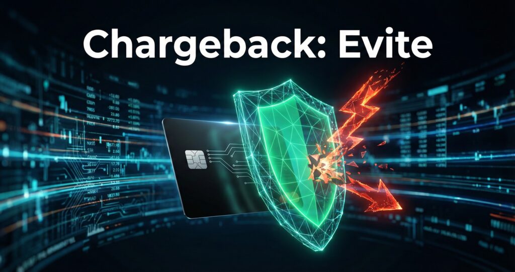 Cartão e escudo representando Chargeback no e-commerce e prevenção de fraudes