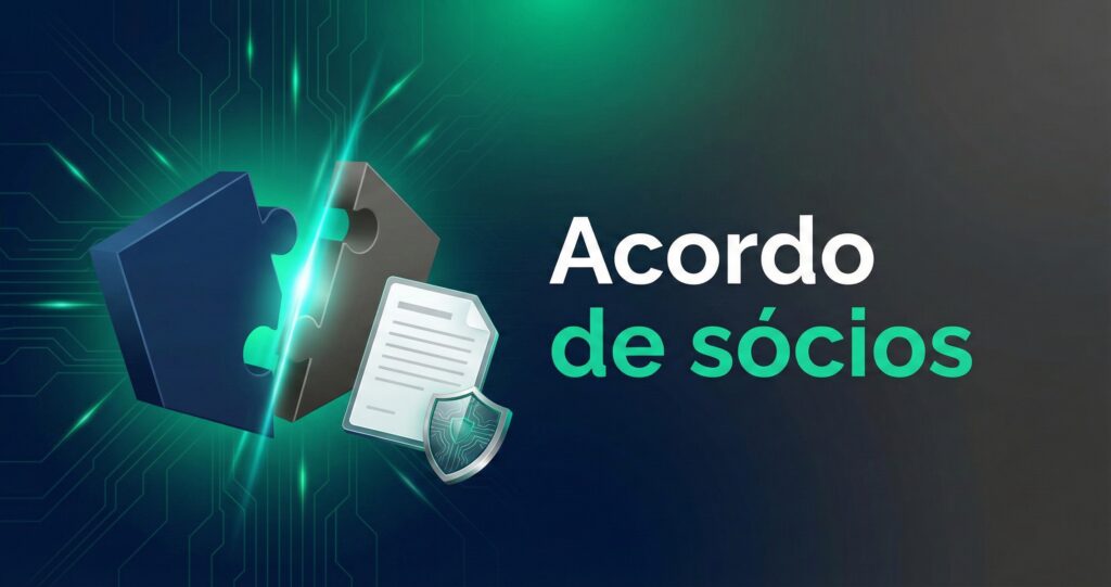 Ilustração sobre Acordo de sócios e regras de saída em startups