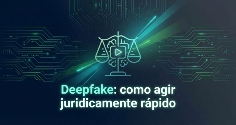 Capa sobre golpe com deepfake e medidas jurídicas para proteger reputação e imagem no ambiente digital
